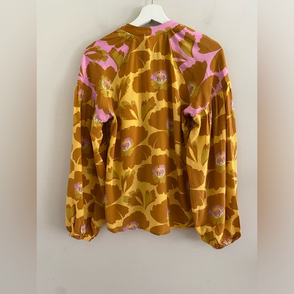 Anthropologie Maeve Tie-Neck Silk Blouse - Picture 14 of 14